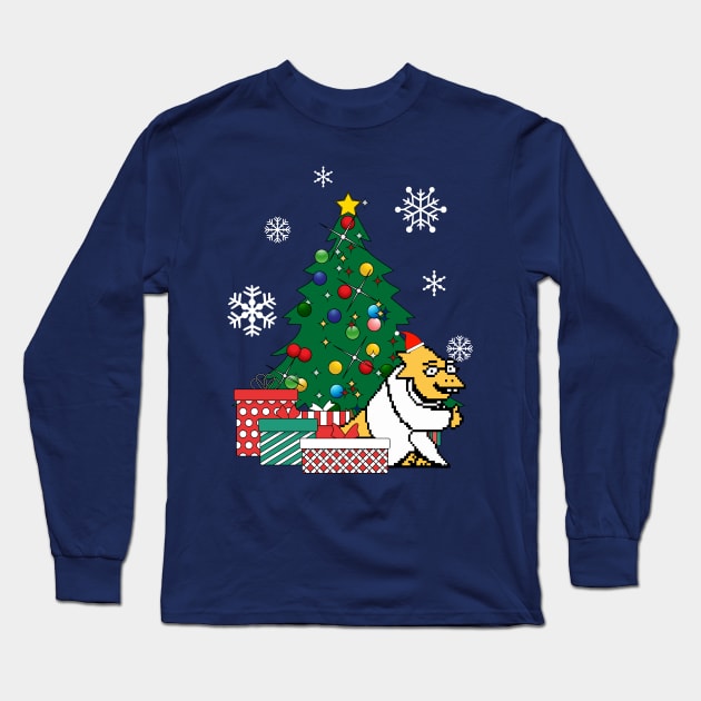 Dr Alphys Around The Christmas Tree Undertale Long Sleeve T-Shirt by Nova5